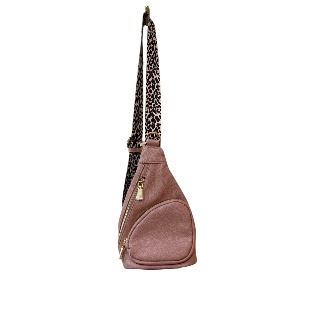 Vegan LeatherPink Crossbody Bag